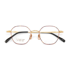 Monture de lunettes octogonale rétro en titane pur 6059, anti-lumière bleue, unisexe, monture complète, verres en acrylique - Product Image 2