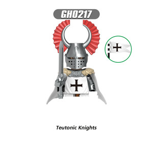 Soldat médiéval série armée Mini série médiévale Temples tombes hôpitaux teutoniques chevaux de guerre figurines blocs de construction jouets PVC - Product Image 4