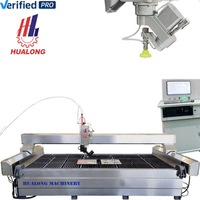 Machine de découpe à jet d'eau CNC, découpeuse automatique de pierre, haute pression, pour marbre, granit, pierre, Hualong HLRC-2015