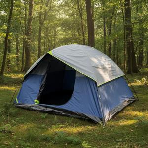 Equipo de Campamento al Aire Libre, Carpa de Dos Pisos con Una Habitación para las Cuatro Estaciones, Tela Recubierta de Negro 210T, Impermeable, Portátil y Multifuncional - Product Image 2