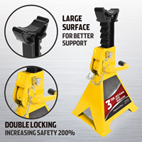 XDRD XDRD-JAC-024 Cric mécanique à cliquet robuste en acier de 3 tonnes avec verrou de sécurité pour le levage de voitures, SUV, fourgonnettes et camions