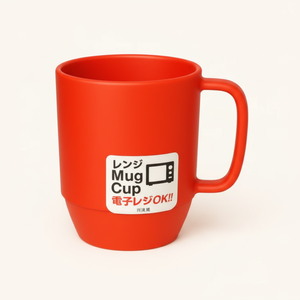 Inomata tazza rossa da bere a microonde tazza colorata per bevande calde - Product Image 1