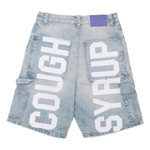 Nueva Llegada: Shorts de Mezclilla para Hombre con Estampado de Letras 'THAT'S A AWFUL LOT OF COUGH SYRUP', Estilo Hip Hop - Product Image 4