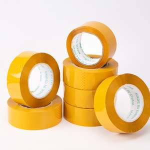 Bán buôn băng nhựa màu vàng bám dính mạnh mẽ Acrylic Bopp niêm phong băng cuộn với logo in Băng - Product Image 1