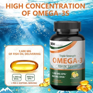 Capsules d'huile de poisson pure oméga-3 halal en vrac, marque privée OEM, 3600 mg, triple concentration EPA DHA, 120 gélules molles, pour adultes, sans OGM - Product Image 6