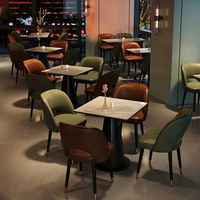 Tables et chaises de restaurant rétro durables, ensemble de mobilier de restauration, canapé banquette et sièges pour restauration