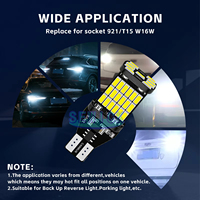 Ampoules de freinage additionnelles super lumineuses T15 4014 45SMD pour voiture, ampoules de recul et de clignotant neuves pour voiture