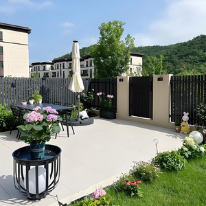 Clôture en aluminium, matériau métallique moderne, design de clôture de jardin, revêtement en poudre, clôture de délimitation personnalisée à lattes - Product Image 4