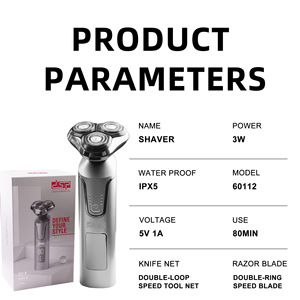 DSP <b>Electric</b> <b>Shaver</b> Rotary 3 Blade USB Charging Men Face <b>Shaver</b> With Led Display - Product Image 5