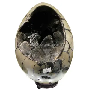 Pas cher prix Septarium géode oeufs naturel décoratif oeuf forme Septarium cristal géode