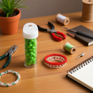 Ilan Abalorio Perline verdi da 8 mm per la creazione di gioielli - Product Image 3