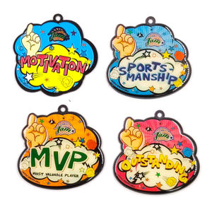 Medallas Deportivas de Metal Dorado de Diseño Profesional Unidireccional para Triatlón, Maratón y Carreras, Medallas de Esmalte Personalizadas con Resina Epoxi - Product Image 3