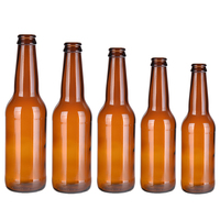 Bouteille de bière recyclée de 330ml Bouteille de bière en verre ambré Bouteille de bière en verre brun de 330ml pour la bière
