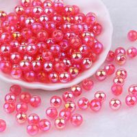 Perles en plastique ABS transparentes imitation perle de qualité AAA de 8/10/12 mm avec trou pour la fabrication de bijoux et de sacs DIY