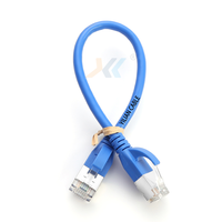 Câble réseau Ethernet Cat5e blindé SFTP en CCA multibrins 24AWG avec gaine PVC et connecteur RJ45, longueur personnalisable