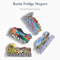 Maßgefertigter 3D-Harz-Lanzarote-Kühlschrankmagnet Großhandel Spanien Kanarische Inseln Touristen-Souvenir Kühlschrankmagnete