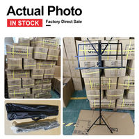 Support de musique portable pliable HEBIKUO P-011, vente en gros OEM d'usine, avec sac de transport pour spectacles en extérieur
