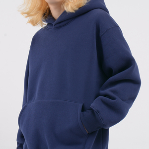 Unisex 500g Pullover Hoodie Embroidered Heavyweight <b>Fleece</b> <b>Sweatshirt</b> with Drop Shoulder Pocket Winter Puff Printing Design - Product Image 4