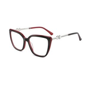 ユニセックスハイエンドアセテート眼鏡ユニークな長方形デザインブルーライトフィルタリング厚いレンズ快適強化長方形フレーム - Product Image 6