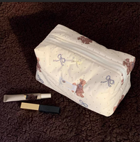 Sac de maquillage à paillettes scintillantes fait à la main sac cosmétique bleu petit organisateur de toilette de voyage magnifique pochette à fermeture éclair