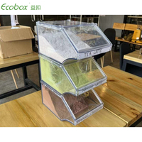 Boîte à bonbons en acrylique transparent, récipient alimentaire en PET pour céréales, noix, popcorn, épices, distributeur de nourriture en vrac