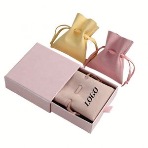 Pochette en microfibre avec cordon de serrage pour lunettes, lunettes de soleil, bijoux, en suède, avec logo personnalisé, étui en microfibre - Product Image 1