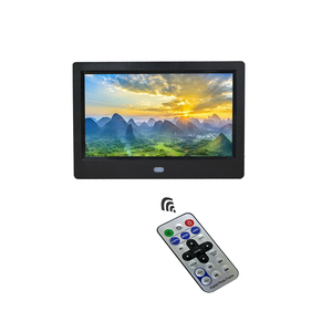 Commande en gros de cadre <span class=keywords><strong>photo</strong></span> numérique 7 pouces 1024x600 avec lecture vidéo, prise en charge MP4/MP3, télécommande, capteur de mouvement et rotation automatique - Product Image 1