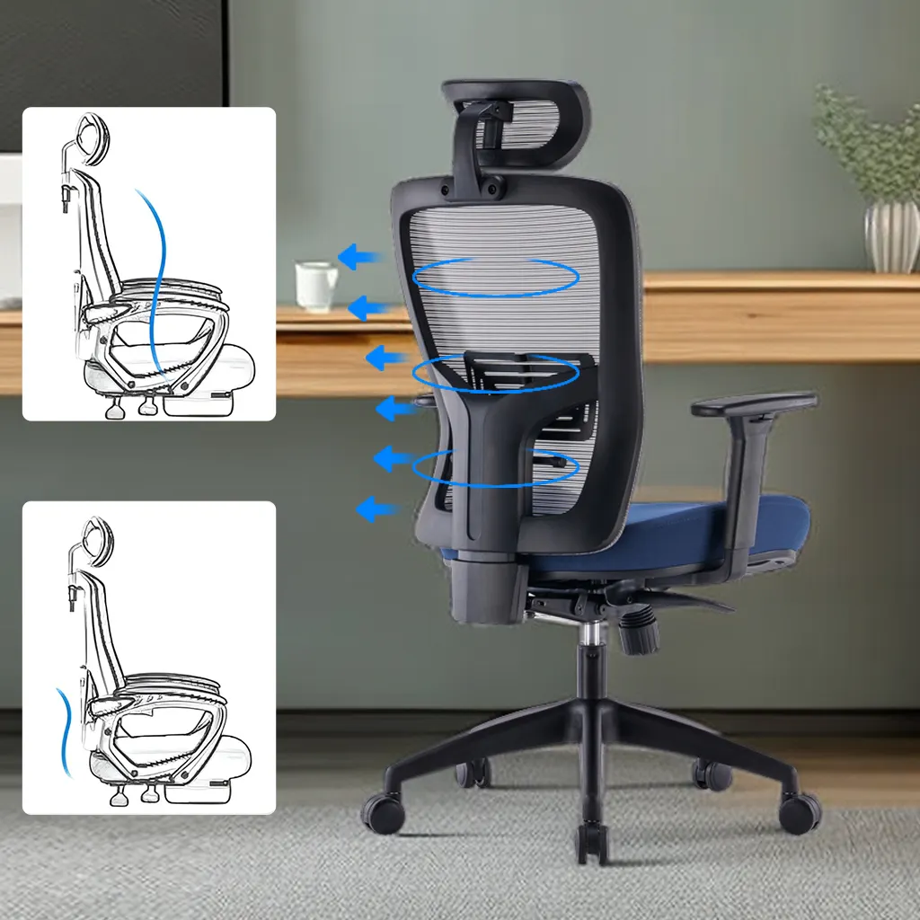 Silla De Biro kursi kantor, kursi kantor ergonomis putar komputer untuk eksekutif dan rumah