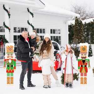 Ornements de Noël en casse-noisettes de grande taille personnalisables, comme marqueurs de jardin en plein air, panneaux de patio, décorations de Noël, emballés dans des boîtes - Product Image 5