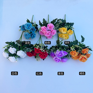 Ramo decorativo <span class=keywords><strong>de</strong></span> <span class=keywords><strong>flores</strong></span> artificiales <span class=keywords><strong>de</strong></span> espuma a granel, producto nuevo <span class=keywords><strong>de</strong></span> alta calidad, barato, China, para bodas en casa, 2017 - Product Image 3