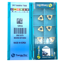 Sisipan Pemotong CNC TaeguTec Berkualitas Tinggi Korea 3PKT 100408 R-M TT9080 3PKT 150508 R-M untuk Alat Bubut Berkinerja Tinggi