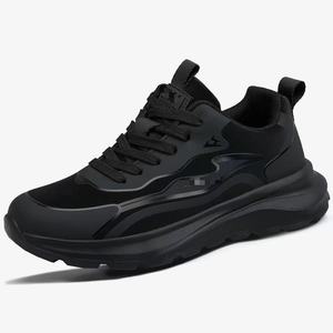 Zapatillas Casuales de Lujo para Hombre, para Todas las Temporadas, Parte Superior de Cuero Vacuno, Entresuela de Malla Transpirable, Suela de Goma, con Cordones, para Caminar y Hacer Deporte - Product Image 4