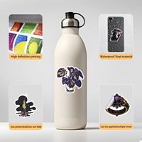 50 autocollants créatifs en PVC de la série Dark Magic, autocollants décoratifs imperméables pour tasses et étiquettes d'emballage