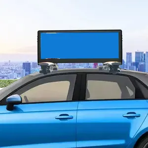 หน้าจอ LED ด้านบนของรถแท็กซี่ป้าย LED สีเต็มสองด้านรถควบคุมระยะไกลหลังคาโฆษณาจอแสดงผล LED กันน้ํา