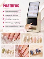 Machine d'impression d'art des ongles intelligente IA NA04 pour salons de manucure : impression et séchage de motifs personnalisés