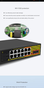 <span class=keywords><strong>8</strong></span> POE + อัปลิงค์4กิกะบิต + สวิตช์พอร์ต2 SFP 19.6Gbps แบนด์วิธ Ai Watchdog 2.0การป้องกันเต็มรูปแบบสำหรับกล้อง IP - Product Image 6