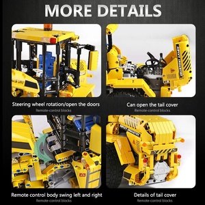 MOULDKING 13122, 1582 Uds., bloques de construcción técnicos RC, vehículo de construcción, cargadora de ruedas, Bulldozer, camión, juguetes de ladrillos para el MOC-0836 - Product Image 6