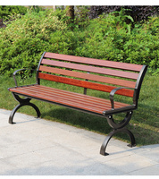 Allsome — banc de jardin en bois rustique et moderne, en aluminium et métal, meubles d'extérieur