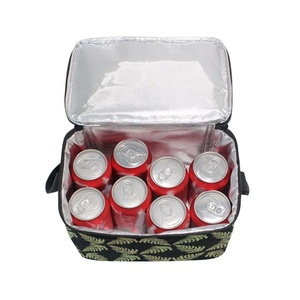 Hawaiian Collection Quilt Fern Green Leaves Design Portable Insulated Small <b>Cooler</b> <b>Box</b> Aloha Lunch Bag for Outdoor Picnic - Product Image 6