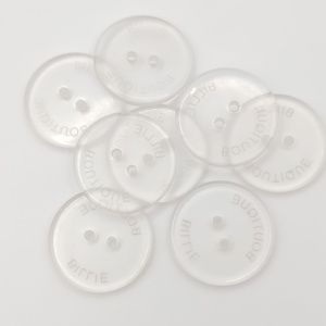 Hai lỗ nhựa trong suốt nút cho đồ nội thất và quần áo - Product Image 1