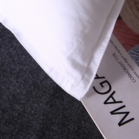 Oreiller de lit en duvet et plumes de canard blanc 100% coton, motif uni, anti-duvet, fermeté moyenne et ferme pour le soutien du cou