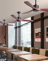 Lustre LED décoratif moderne en ABS avec ventilateur de plafond à moteur AC et télécommande pour chambre à coucher, lumière de luxe