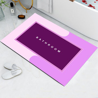 Ensemble de tapis de sol en caoutchouc absorbant l'eau antidérapant personnalisé 40*60cm/50*80cm/60*90cm Tapis de salle de bain en diatomite pour la maison, hôtel, échantillon gratuit