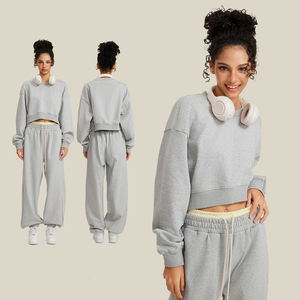 HELLOJIM <span class=keywords><strong>2023</strong></span> Custom <span class=keywords><strong>Shot</strong></span> Hoodie Mujeres 355G Streetwear Heavyweight Hoodie Crop Top Mujeres - Product Image 3