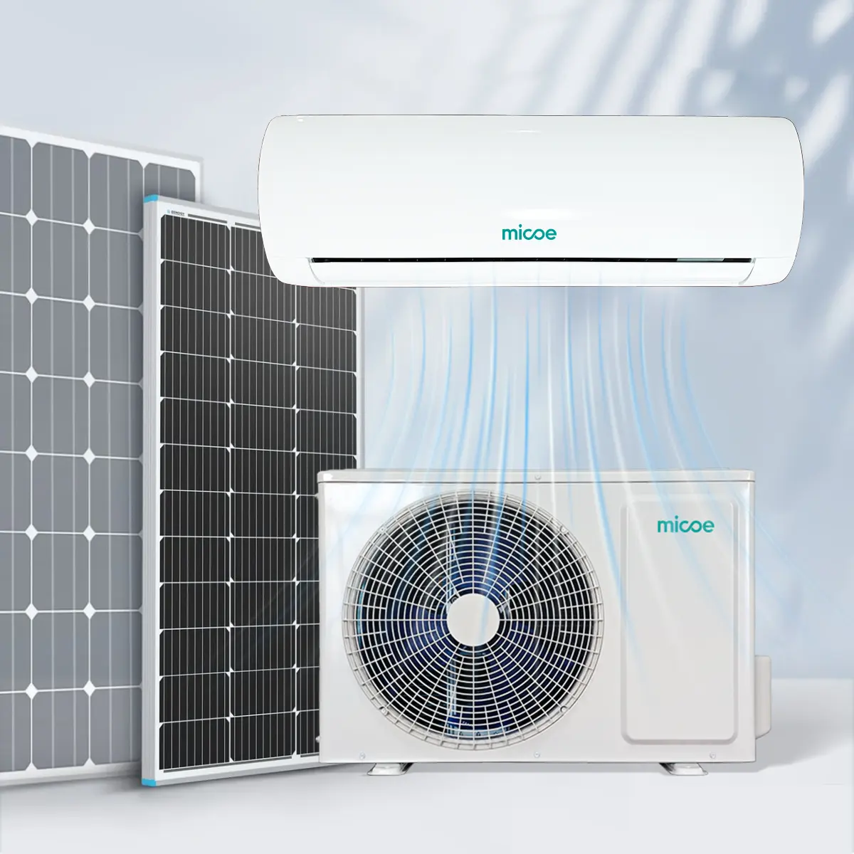 Micoe Smart Easy Installed Wall-mounted AC DC Split Solar Powered Air Conditioner PV Panel Solar Cell Air Conditioner