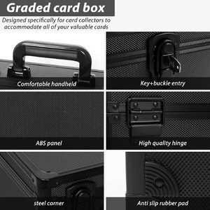 Étui <span class=keywords><strong>pour</strong></span> cartes à 2 rangées, design <span class=keywords><strong>anti</strong></span>-rayures, robuste et durable, prix <span class=keywords><strong>de</strong></span> gros compétitif, compatible avec Toploader et support magnétique One Touch - Product Image 4