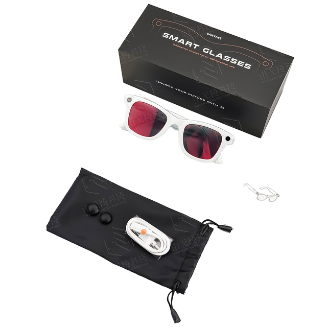 4K 8MP AI Glasses with Camera Smart Sunglasses Wifi Anti-Shake Audio Call Photo Video Translation Ultra Light Weight 35g IP65