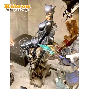 Statue de personnage d'<span class=keywords><strong>anime</strong></span> grandeur nature DC, Catwoman, super-héroïne, artisanat en résine, figurine de <span class=keywords><strong>Batman</strong></span> pour la décoration de la maison - Product Image 4