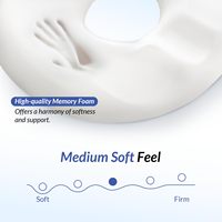 Coussin en mousse à mémoire de forme double en forme de U oreiller post-chirurgie hémorroïde pour s'asseoir coussin de siège de beignet pour douleur au coccyx coccyx
