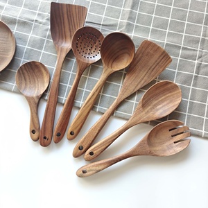 High Quality Eco-Friendly Wooden Kitchen Cooking Tools Biodegradable <strong>Utensil</strong> <strong>Set</strong> for Home Use - Product Image 4